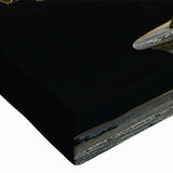 Close-up view of a botanical bonsai tree design printed on stretched canvas, showcasing vibrant colors and intricate details, ideal for home decor and art enthusiasts.