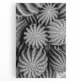 Vibrant botanical wall art canvas featuring a stylized cactus design in green and earthy tones, perfect for home decor and nature-themed interiors. This stretched canvas adds a botanical touch to any room, enhancing aesthetic appeal while showcasing the beauty of desert flora.