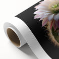 Botanical wall art design showcasing a vibrant cactus illustration on rolled canvas, perfect for enhancing home decor with a touch of nature's beauty.