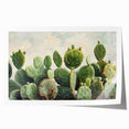 Botanical wall art print featuring a vibrant cactus design with intricate details and vivid colors, ideal for home decor or office settings. Rolled for easy display.