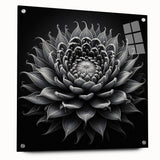 Botanical wall art design featuring vibrant cacti in an acrylic frame, showcasing intricate details and vivid colors, perfect for modern home decor or office spaces.