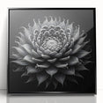 Framed wall art featuring a botanical cactus design with vibrant colors on a black background. Ideal for modern decor, enhancing interior aesthetics with nature-inspired themes.