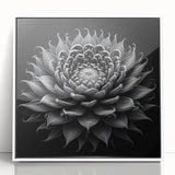 Framed wall art showcasing a botanical design of cacti in vibrant colors, featuring a sleek white frame, ideal for modern home decor. Perfect for adding a touch of nature to indoor spaces.