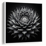 Framed wall art featuring a botanical cactus design, showcasing vibrant green hues and intricate details against a white background, perfect for modern decor.
