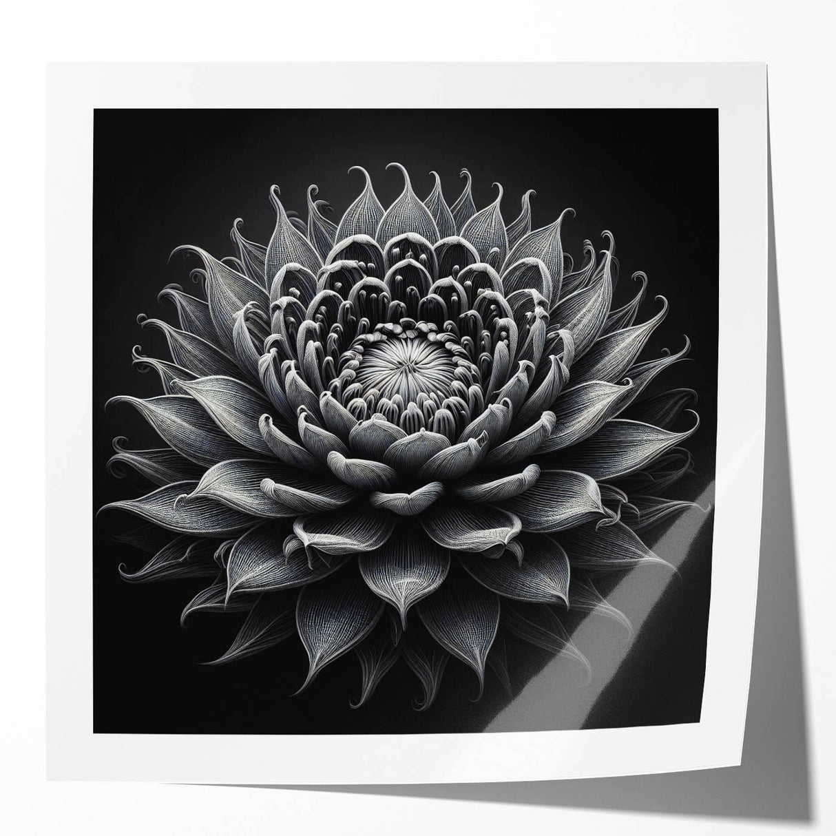 Botanical wall art print showcasing a vibrant cactus design with intricate details and vivid colors, rolled and ready for framing or display. Perfect for nature enthusiasts.