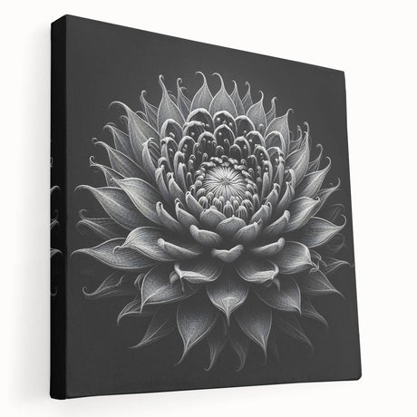 Stretched canvas wall art showcasing vibrant botanical cactus design in a modern aesthetic. Ideal for enhancing home decor with a touch of nature.