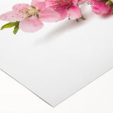 Cherry blossom wall art design on rolled canvas, showcasing delicate pink flowers and intricate botanical details, perfect for home decor or art collection.