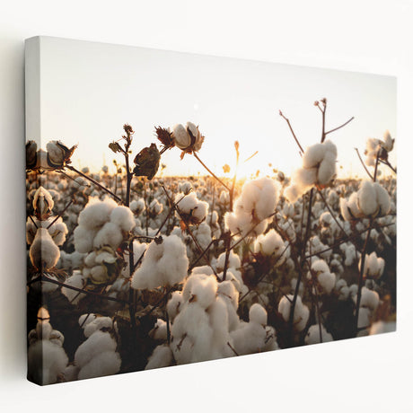 Stretched canvas wall art showcasing a vibrant floral botanical design with rich colors and intricate details, perfect for home décor enhancement.
