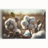 Stretched canvas wall art featuring a vibrant botanical floral design in rich colors, ideal for home decor, adding a touch of nature and elegance to any space.