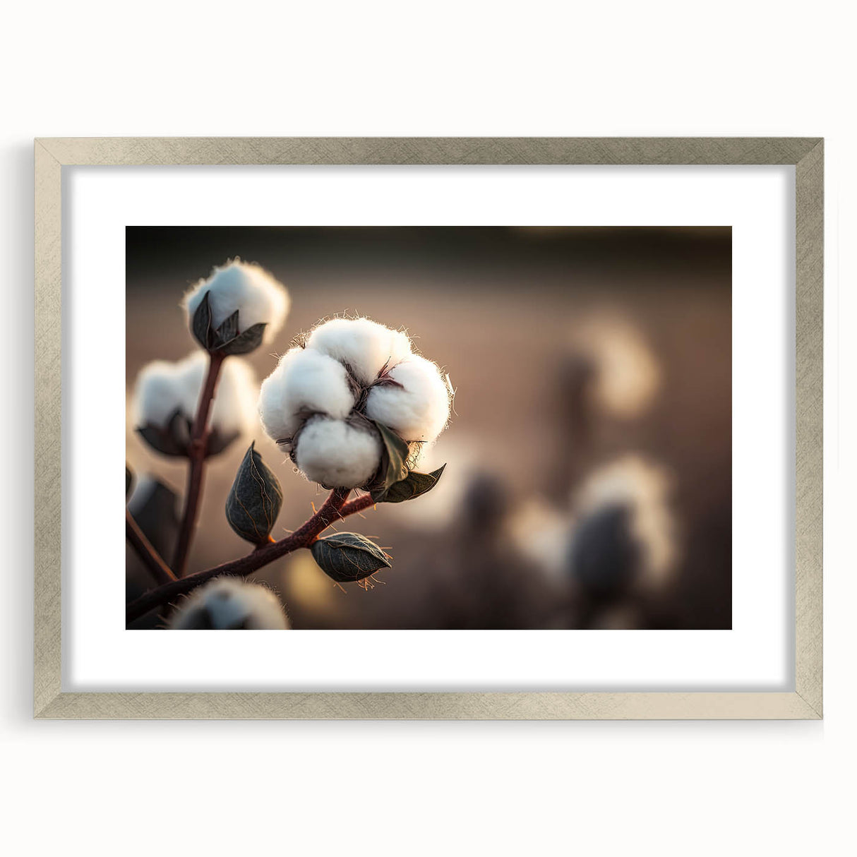 Framed botanical wall art collection featuring a silver mat and detailed flower designs, perfect for enhancing home decor with a touch of nature.