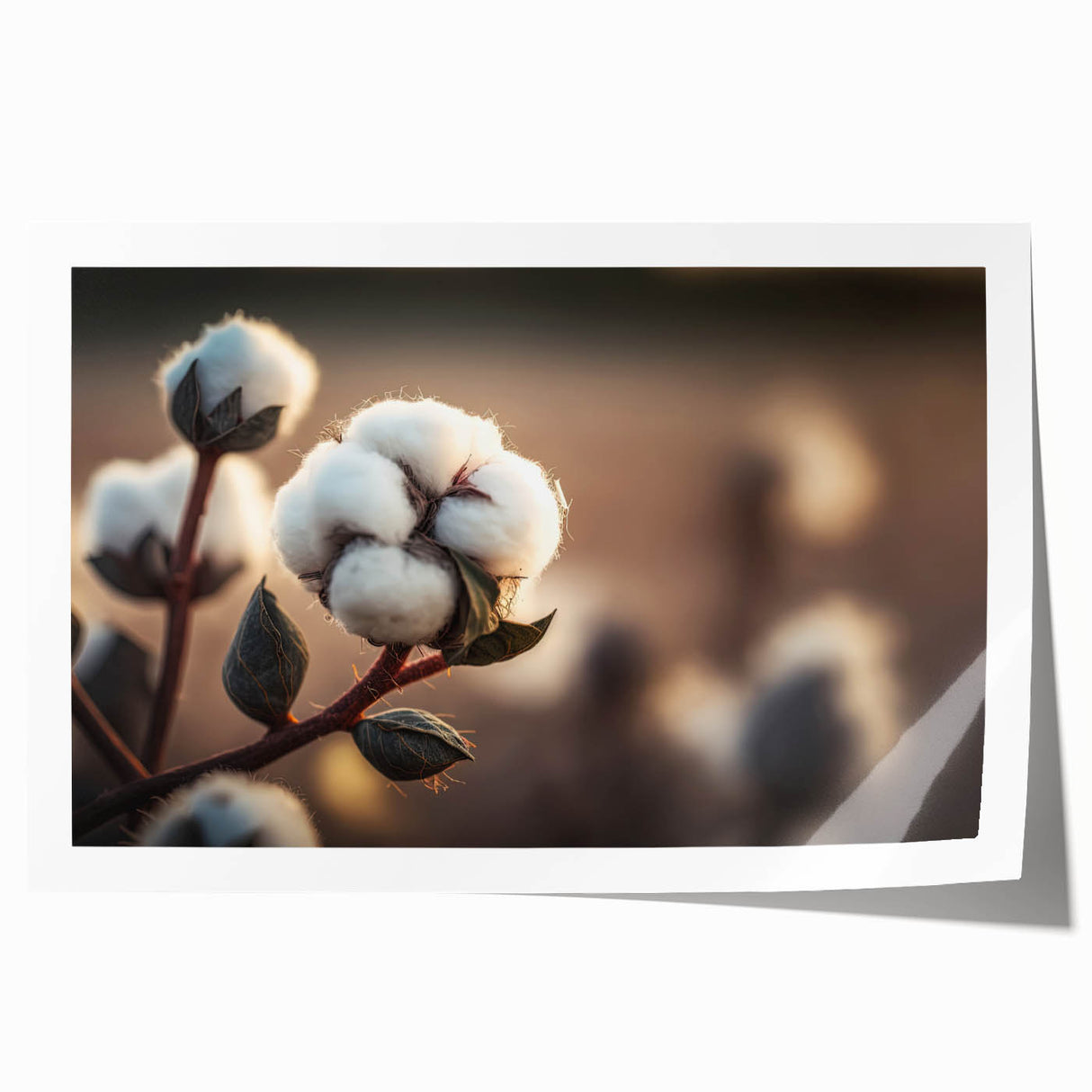 Botanical cotton wall art design showcasing vibrant flowers in a colorful arrangement, rolled and ready for display, perfect for home decor enhancement.