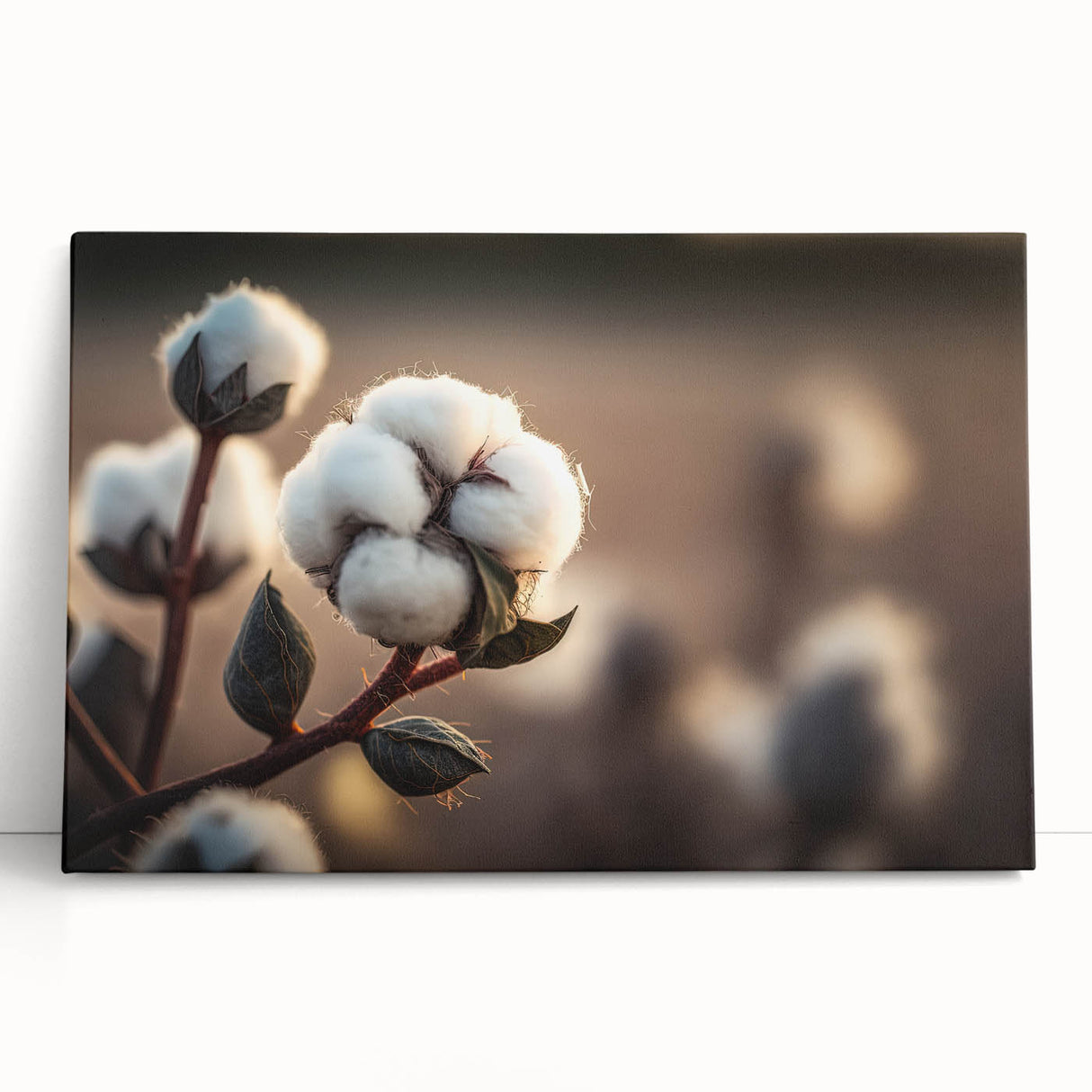 Vibrant botanical wall art featuring a floral design on stretched canvas, showcasing intricate details and rich colors, perfect for home decor enhancement.