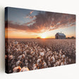 Botanical wall art design on stretched canvas showcasing vibrant floral patterns in a variety of colors, ideal for home decor and enhancing interior aesthetics.