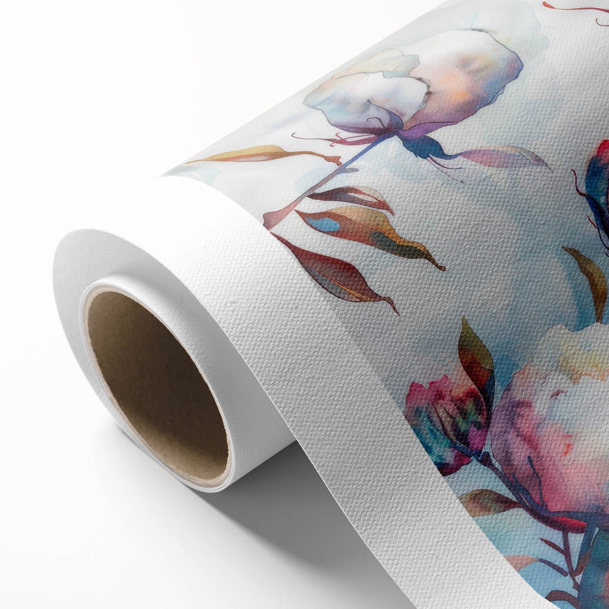 Botanical wall art collection featuring vibrant floral designs on rolled cotton canvas, showcasing intricate details and rich colors, perfect for home decor.
