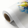 Botanical wall art collection showcasing vibrant floral patterns on cotton canvas, elegantly rolled for display, perfect for home decor enthusiasts.