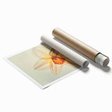 Botanical wall art print showcasing vibrant yellow daffodils on a soft blue background, perfect for home decor. Ideal for enhancing any living space with a touch of nature.