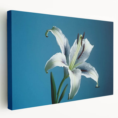 Stretched canvas showcasing a vibrant botanical daffodil design in vivid yellow and green hues, perfect for enhancing interior decor with a natural touch.