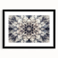 Black-framed botanical wall art featuring vibrant dahlia flowers in a stunning design, perfect for home decor, showcasing intricate details and rich colors.
