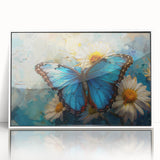 Framed acrylic wall art collection showcasing a vibrant botanical daisy design with white accents, perfect for home decor or floral-themed interiors.