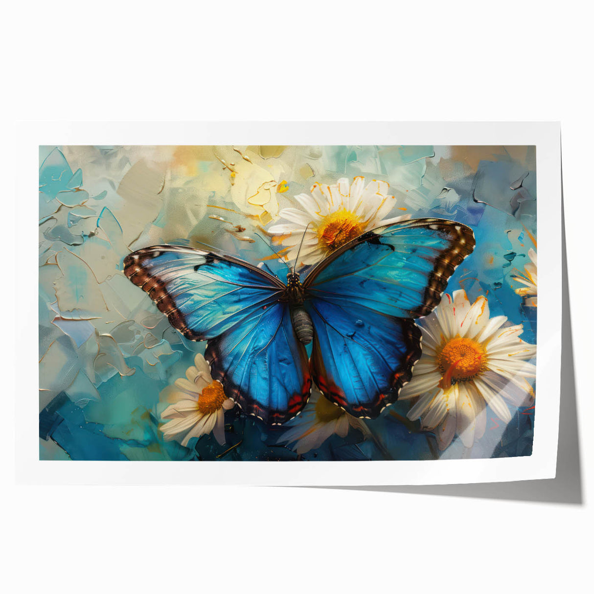 Botanical wall art featuring a vibrant daisy design, showcasing intricate floral details and rich colors, ideal for home decor or as a gift.