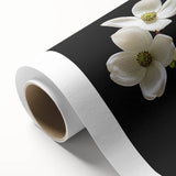 Botanical wall art design showcasing vibrant dogwood flowers on a rolled canvas, ideal for home decor. Features intricate details and soft pastel colors, enhancing any living space. Perfect for nature lovers and art enthusiasts alike.