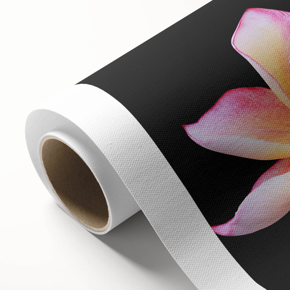 Botanical wall art featuring a delicate dogwood flower design on rolled canvas, showcasing soft pink and white hues, ideal for home decor.