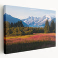 Stretched canvas wall art featuring a botanical fireweed design, showcasing vibrant colors and intricate details, ideal for home decor and nature enthusiasts.