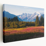 Stretched canvas wall art featuring a botanical fireweed design, showcasing vibrant colors and intricate details, ideal for home decor and nature enthusiasts.
