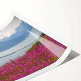 Vibrant botanical wall art featuring a detailed fireweed design, showcasing rich colors and intricate floral patterns, suitable for home decor or art collection.