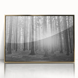 Framed wall art featuring a botanical forest design with vibrant flowers and trees, elegantly showcased in a gold-acrylic frame, ideal for nature enthusiasts.