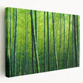 Stretched canvas wall art showcasing a vibrant botanical forest scene with various trees and colorful flowers, perfect for home decor and nature lovers.