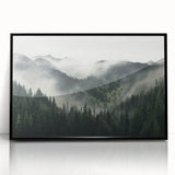 Framed botanical wall art featuring a forest of colorful flowers and trees, set against a sleek black frame. Perfect for nature-inspired home decor.