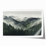 Botanical forest wall art print showcasing an intricate design of colorful flowers and trees on high-quality paper, ideal for home decor and nature enthusiasts.