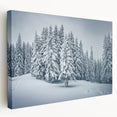 Stretched canvas wall art featuring a botanical forest design with vibrant flowers and trees, showcasing rich colors and intricate details in a side view presentation. Perfect for nature-themed decor.