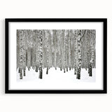 Botanical forest wall art featuring a vibrant floral design in a black frame with matting, ideal for home decor and nature-inspired aesthetics. Perfect for enhancing living spaces with a touch of elegance and color.
