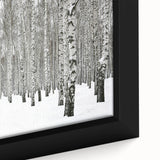 Framed canvas wall art showcasing a vibrant botanical forest design with colorful flowers and trees, ideal for enhancing home decor with nature-inspired aesthetics.