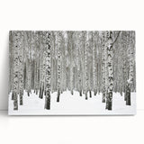 Stretched canvas wall art showcasing a vibrant botanical forest design with colorful flowers and trees, perfect for adding a natural touch to home decor.