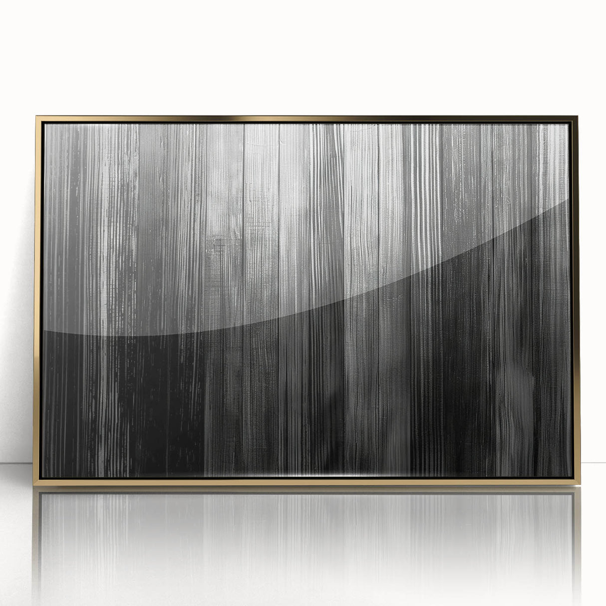 Framed acrylic wall art showcasing a beautifully designed botanical forest with vibrant flowers and trees, featuring a sleek gold frame, perfect for adding elegance to any space.