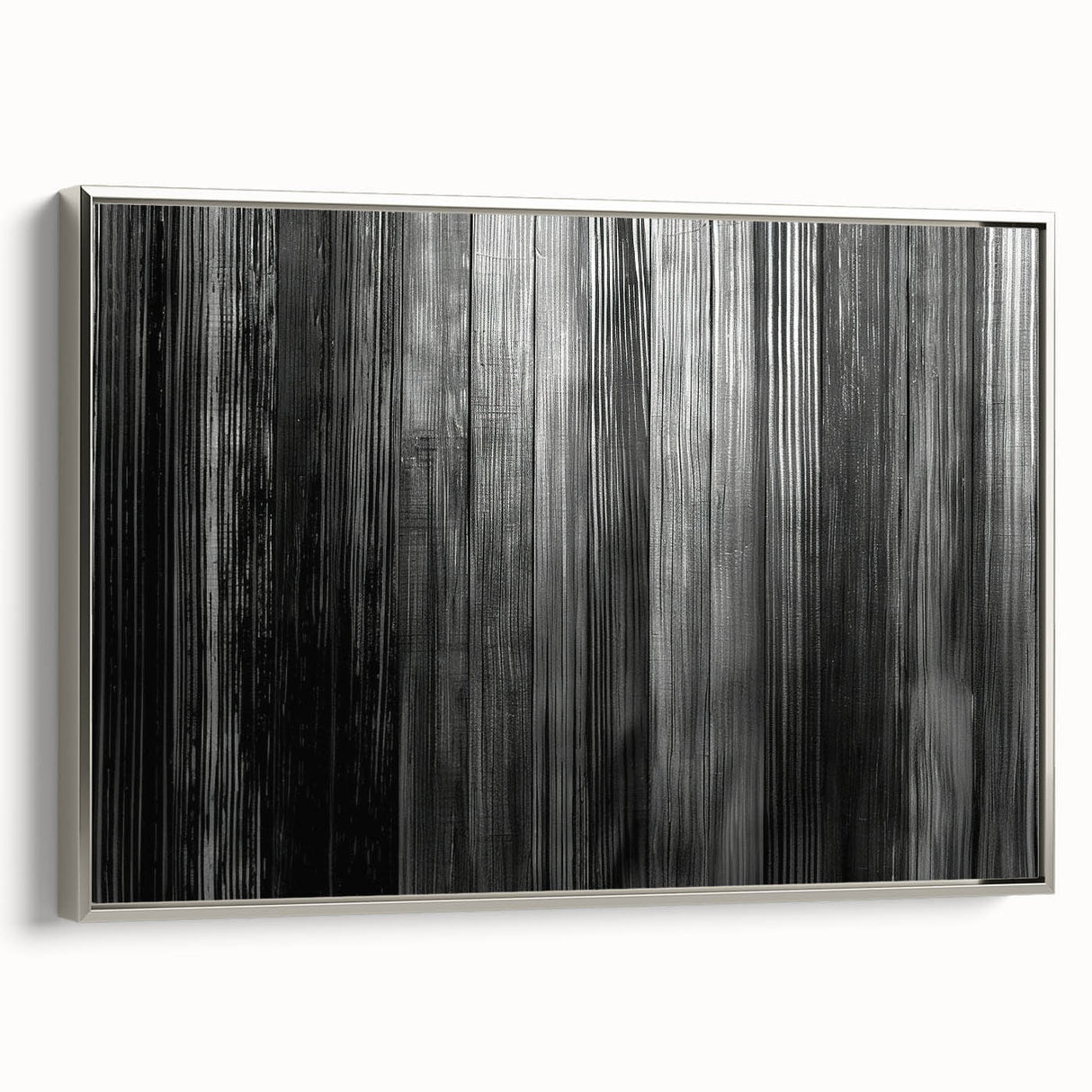 Framed wall art featuring a botanical forest design with vibrant flowers and trees, showcased in a stylish silver frame, ideal for home decor enhancement.
