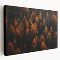 Stretched canvas wall art depicting a vibrant botanical forest with colorful flowers and trees, showcasing intricate details and natural hues, perfect for home decor.
