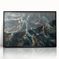 Framed wall art collection showcasing a botanical forest design with vibrant flowers and trees, featuring a sleek black frame and acrylic front for a modern touch. Ideal for enhancing home decor or office spaces.
