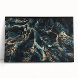 Botanical wall art collection showcasing lush green trees and delicate flowers on stretched canvas, perfect for adding a natural touch to home decor.