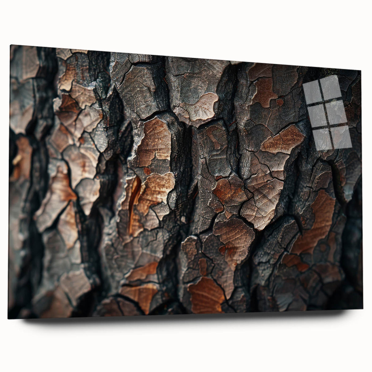 Beautiful wall art collection showcasing a botanical forest design with vibrant flowers and trees, displayed in an elegant acrylic frame, emphasizing nature's beauty.