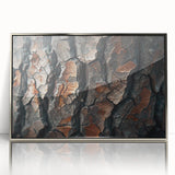 Framed wall art showcasing a botanical forest design with colorful flowers and trees, set in a sleek silver frame, ideal for home decor enhancement.