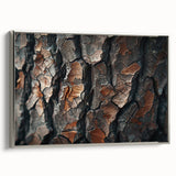 Framed wall art showcasing a botanical forest design with vibrant flowers and trees, featuring a sleek silver frame, perfect for enhancing modern decor.