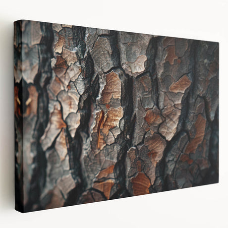 Stretched canvas wall art showcasing a botanical forest design with vibrant flowers and trees in a harmonious color palette, perfect for home decor.