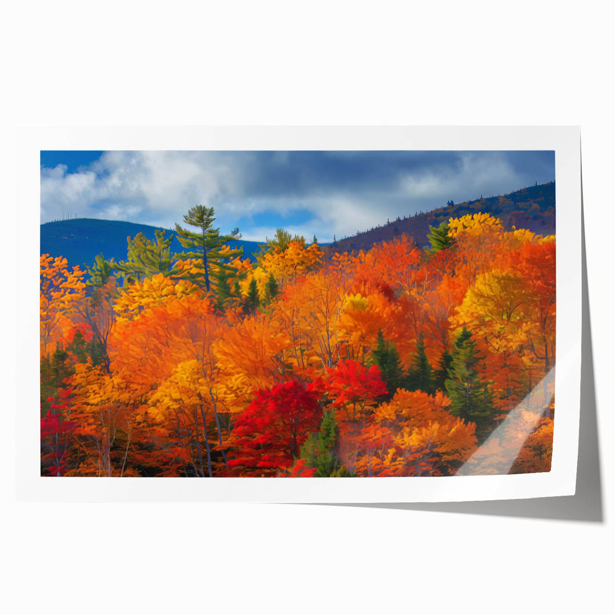 Botanical forest wall art print showcasing vibrant flowers and lush trees, elegantly designed for nature-inspired decor. Ideal for adding a touch of tranquility to any space.