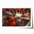 Botanical forest wall art showcasing a vibrant design of various trees and flowers in rich colors, perfect for home decor or nature-themed spaces, rolled for easy display.
