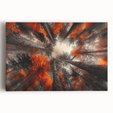 Botanical wall art print showcasing a vibrant forest design with lush green trees and colorful flowers, ideal for home decor and nature enthusiasts.