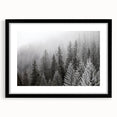 Botanical forest-themed wall art featuring a collection of vibrant flowers and trees in a sleek black frame with a mat, ideal for home decor.